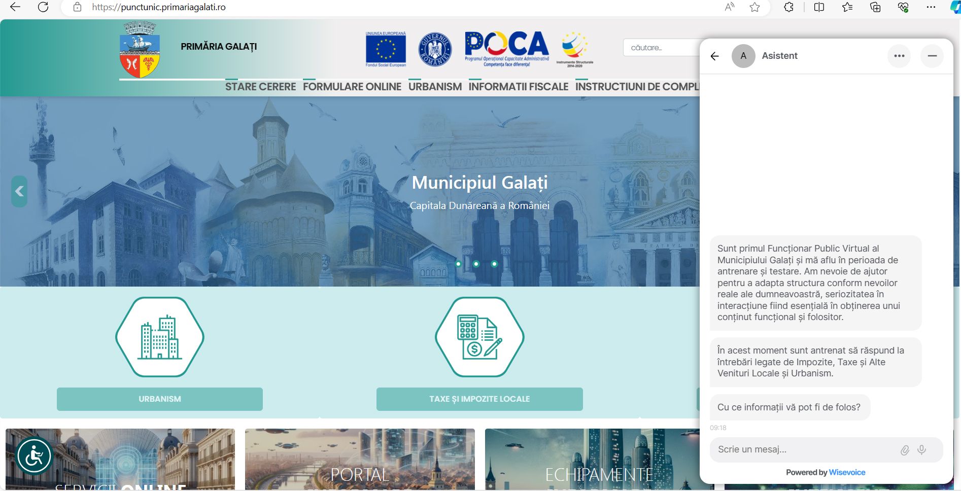 Funcționar public virtual la Primăria Galați
